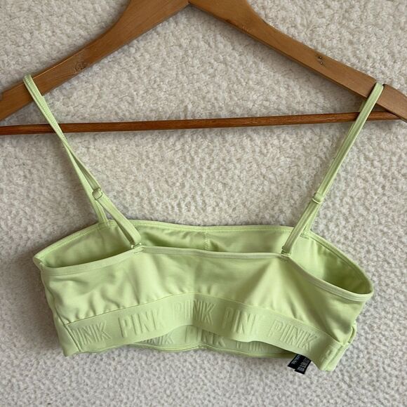 Victoria’s Secret Pink Bandeau Bra Top Women’s Medium Lime‎ Green - Picture 3 of 5